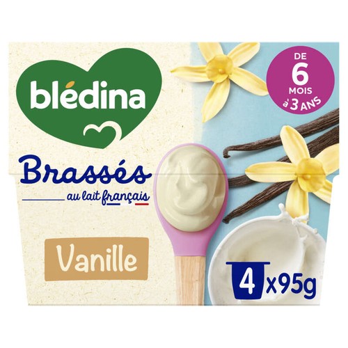 Blédina Brassés Vanille  Dès 6 mois 4x95g