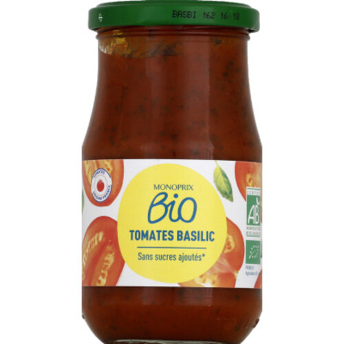 Monoprix Bio Sauce Tomate Basilic 350g