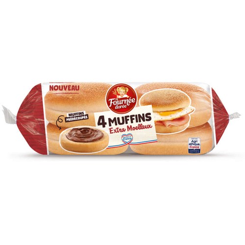 La fournée dorée Muffins extra Moelleux 4x40g