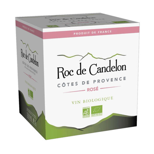 Monoprix Roc de Candelon Côtes de Provence Vin Rosé Bio 3l