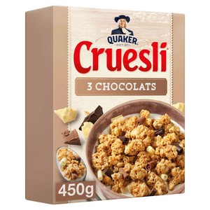 Quaker Cruesli Céréales 3 Chocolats 450g