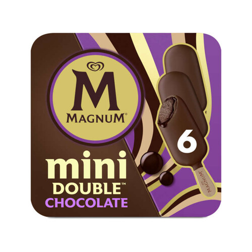 Magnum Glaces Mini Bâtonnets Deluxe Chocolat x6 285g