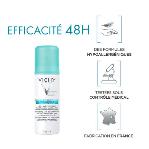 Vichy Déodorant Anti-Transpirant & Anti-Traces 125ml