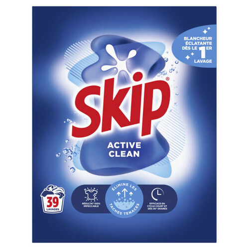 Skip Active Clean Lessive En Poudre 39D