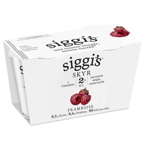 Siggi's Skyr 2% Mg Framboise 2x140g