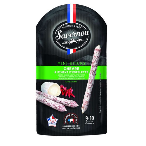 Auvernou Mini Sticks Chèvre & Piment d'Espelette x10, 100g