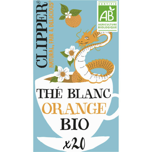 Clipper Thé Blanc Orange Bio 20 sachets 34g