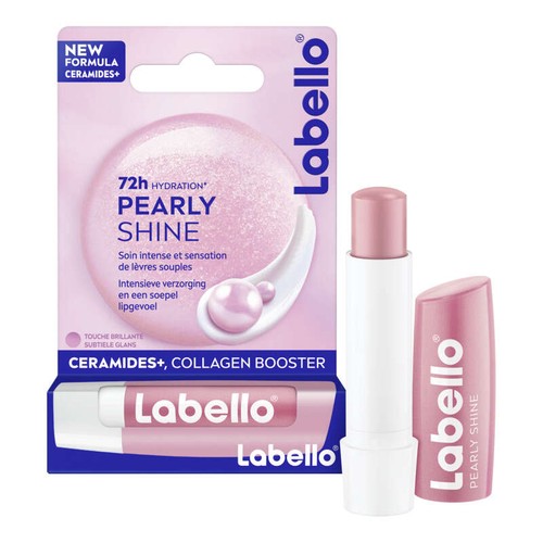 Labello Stick Lèvres Hydratant Huiles Naturelles Pearly Shine 4,8g