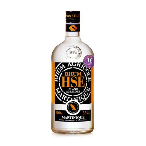 HSE Rhum blanc agricole AOC Martinique 55% 100cl