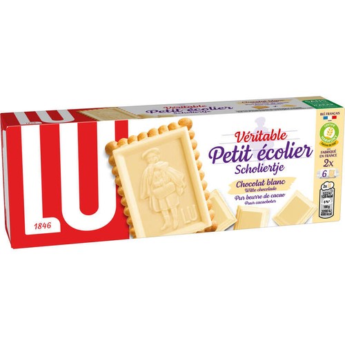 Lu Petit Écolier Petit beurre Biscuits nappés au Chocolat Blanc 150g