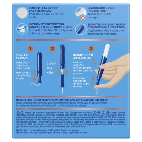 Tampax Pearl Compak Super Plus Tampons Avec Applicateur x20