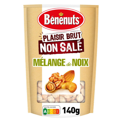 Benenuts Mélange de noix non salé Plaisir Brut Le sachet de 140g