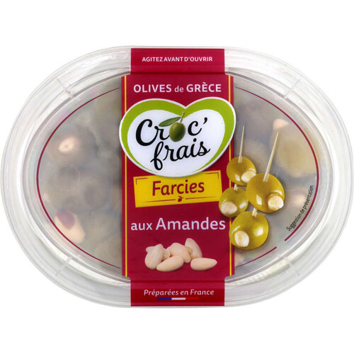 Croc'Frais Olives Vertes Farcie aux Amandes 200g