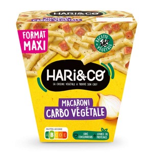 Hari&Co Macaroni carbo végétale 400g