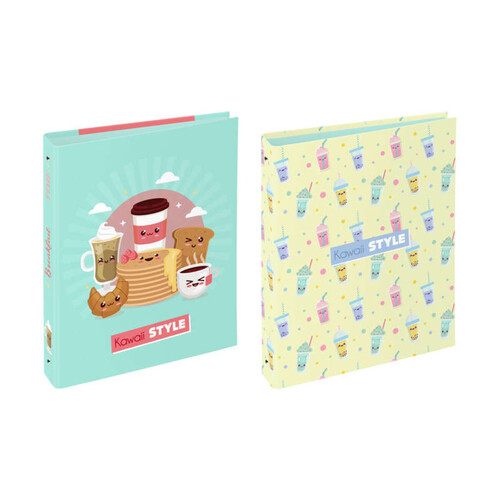 ViqueL Classeur A4 carton kawaii style dos 5cm