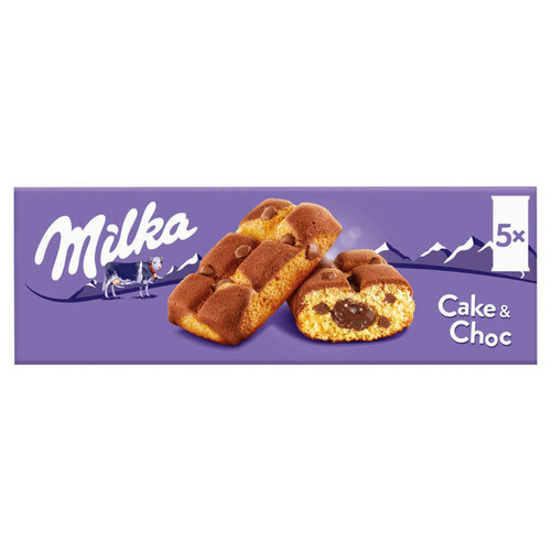 Milka Cake & Choc Gâteaux fourrés aux pépites de chocolat 175g