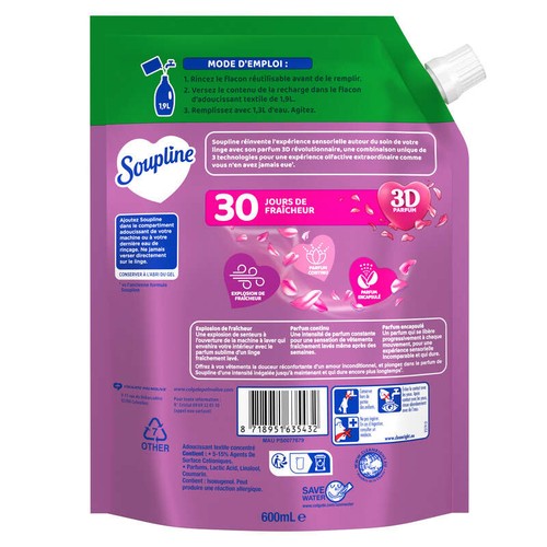 Soupline Eco Recharge Assouplissant à Diluer Lavande 600ml