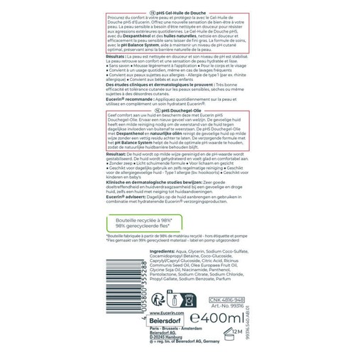 Eucerin pH5 Gel-Huile de Douche 400ml
