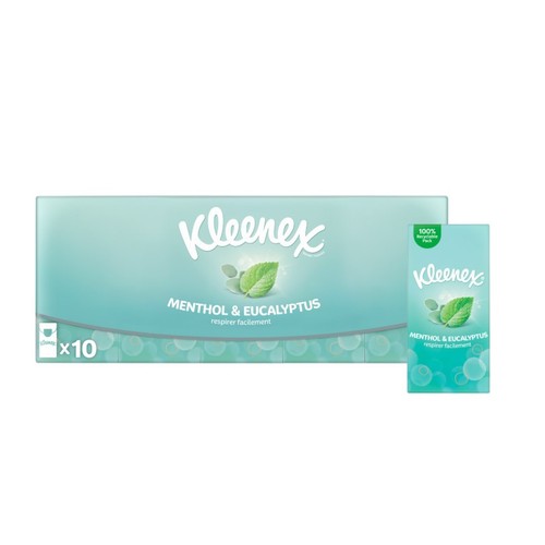 Kleenex Mouchoirs Menthol Eucalyptol Etui x10