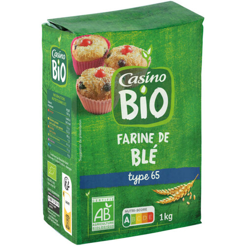 Casino Bio Farine de blé - Biologique - 1kg