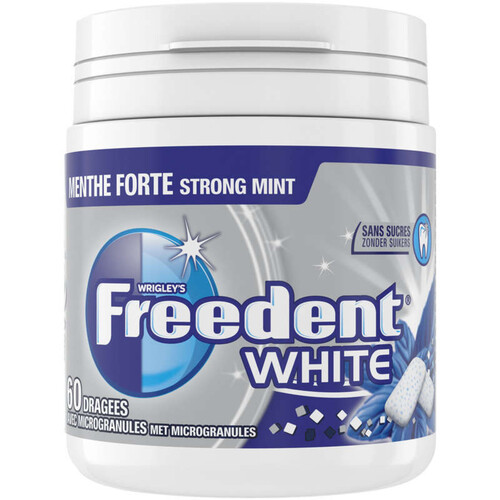 Freedent White Menthe Forte Boîte De 60 Dragées 84G -
