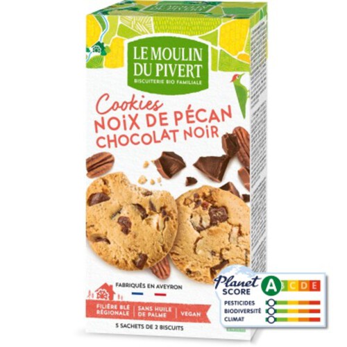 [Par Naturalia] Moulin Du Pivert Cookie Pécan & Pépites De Chocolat 175G Bio