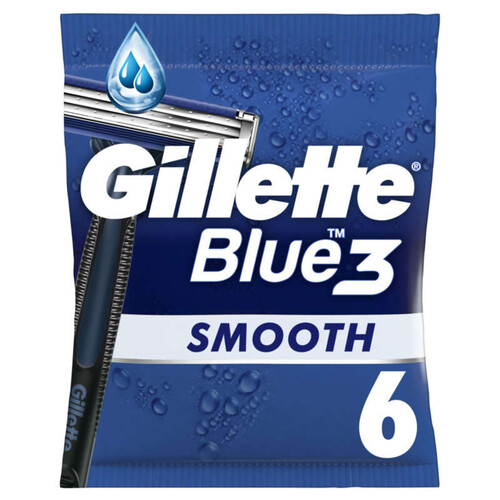 Gillette Rasoir Jetable 3 Lames Blue 3 Smooth x6