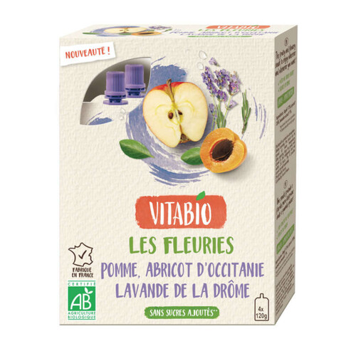 [Par Naturalia] Vitabio Les Fleuries Pomme Abricot d'Occitanie Lavande de la Drôme 4x120g