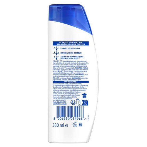 Head & Shoulders Menthol Fresh Shampooing antipelliculaire 330ml