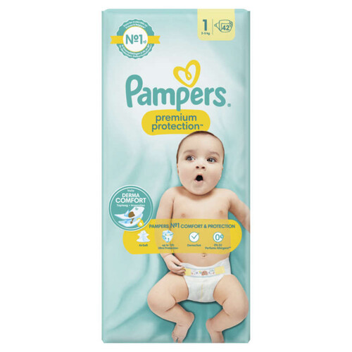 COUCHES PAMPERS PREMIUM PROTECTION TAILLE 1