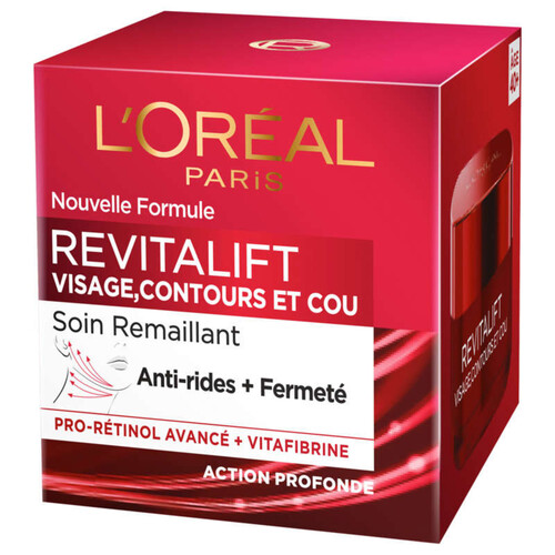 L'Oréal Paris Revitalift Crème Visage, Contours & Cou Anti-Rides 50ml