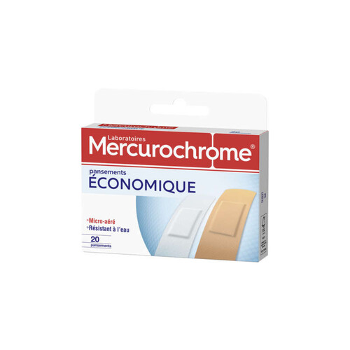 Mercurochrome Pansements Économique Protection Optimale x20