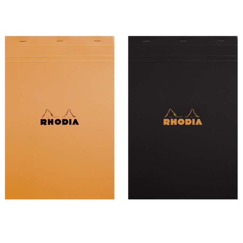 Bloc notes - A4 - 21x29,7 cm - Petits Carreaux - 80 feuilles - Orange -  Rhodia