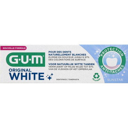 Gum Original White Dentifrice blancheur 75ml