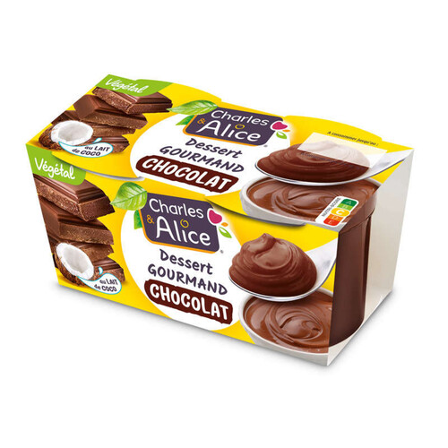 Charles & Alice Dessert Gourmand au Chocolat et au Lait de Coco 2x110g