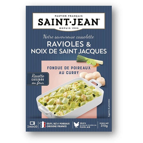 Saint-Jean Ravioles Noix De Saint Jacques Poireaux Curry 310g