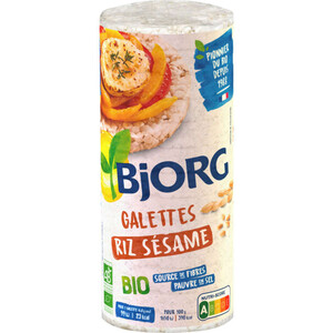 Bjorg Galettes De Riz Complet & Sésame Bio 130G