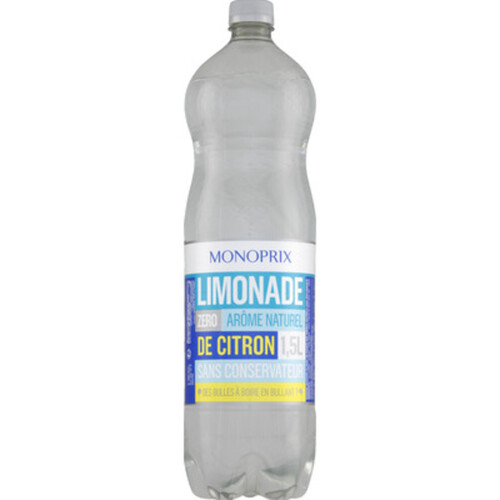 Monoprix Limonade zéro, arômes naturels de citron 1,5L