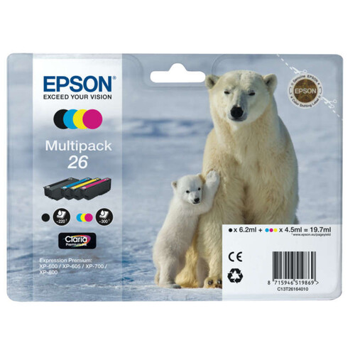 Epson Cartouches D'Encres Noire Et Couleurs N°T2616