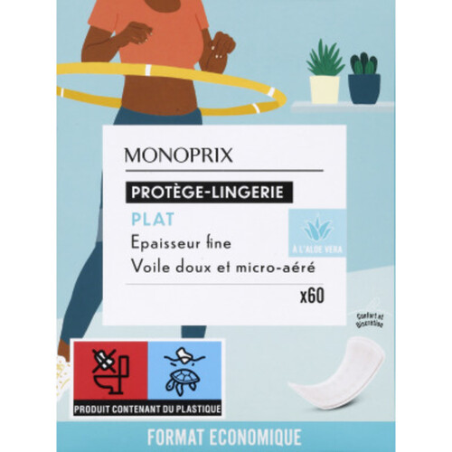 Monoprix Protège-Lingerie Plat Enrichi À L'Aloe Vera X60