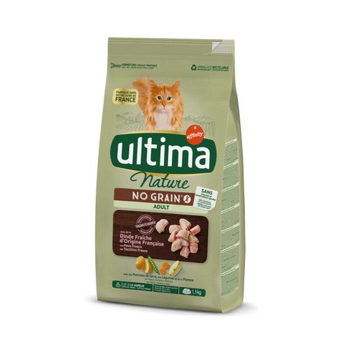 Ultima Nature Croquettes dinde sans céréales pour Chat adulte 1,10kg