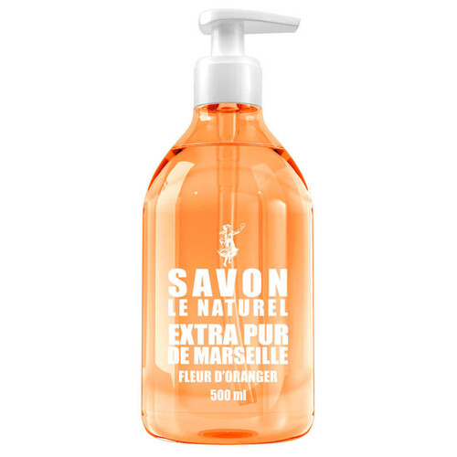 Savon Le Naturel Savon Liquide Extra Pur de Marseille Fleur d'Oranger 500ml
