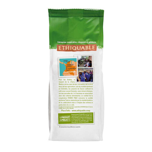 Ethiquable Café Grains Colombie Arabica Haute Altitude Bio 500G