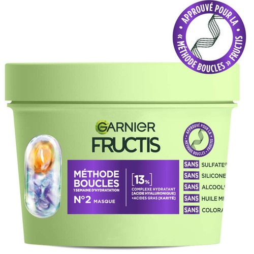 Garnier Fructis Masque restaurateur d'hydratation Méthodes boucles 370ml