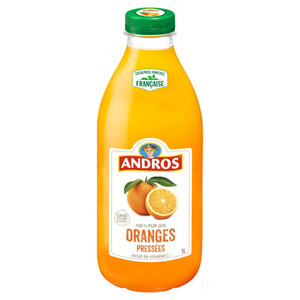 Andros Jus d'oranges pressées 100% pur jus 1L