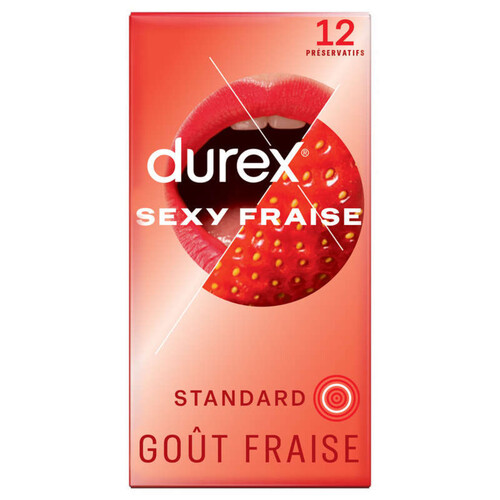 Durex sexy fraise standard  x12