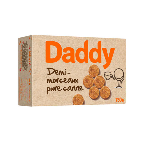 Daddy sucre de canne demi-morceaux la boîte de 750g