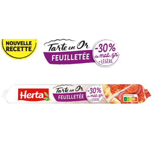 Herta Tarte en Or Pâte Feuilleté -30% de Matière Grasse 230g