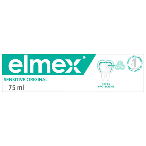 Elmex Dentifrices Sensitive Dents Sensibles 0% colorant 75ml