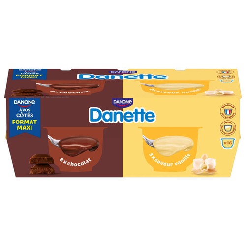 Danette Crème Dessert chocolat vanille 16x115g